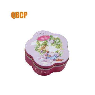 China Customer Design Recyclable Flower Shape Tin Candy Box With Factory Price for sale