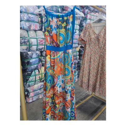 China High quality factory outlet ladies used clothing ladies floral dress for summer fashion occasion wear for sale