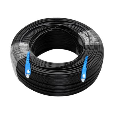 China Cheap Wholesale Custom Steel FTTH Preconnectorized 1.0 mm Simplex Single Mode SC APC UPC Optical Drop Cable Patch Fiber Cord for sale