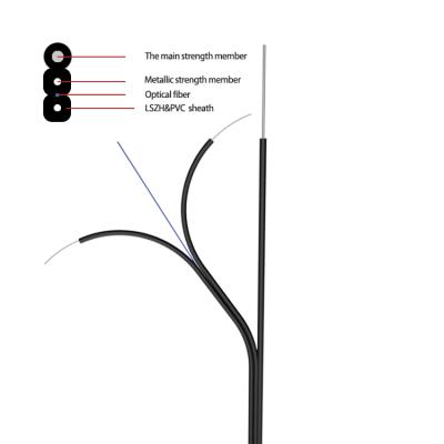 China FTTH FTTB FTTX Network Singlemode Gjyxfch 1Core 2 Core Ftth Drop Fiber Optic Cable Singlemode for sale