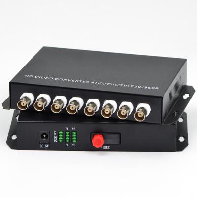 China Ftth 8 Channel Return Data To Fiber Optic SM FC Video Port 20KM Digital Converter for sale