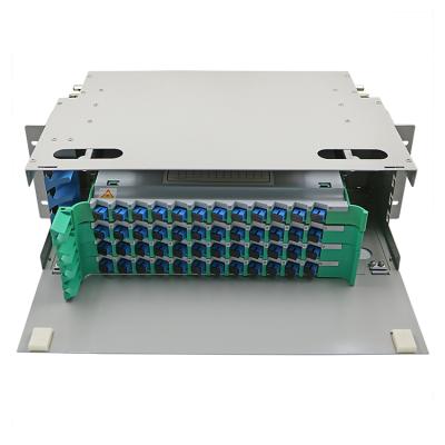 China FTTX ODF System Distribution Frame Optical Fiber Rack Mount 12 24 48 96 144 Core Port ODF for sale