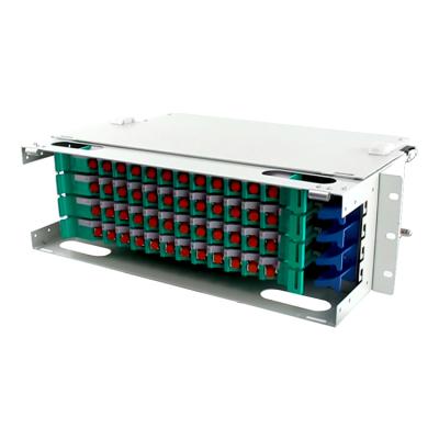 China FTTX ODF System Distribution Frame Optical Fiber Rack Mount 12 24 48 96 144 Core Port ODF for sale