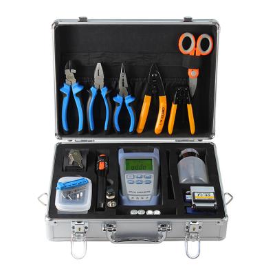 China Fiber Splicing FTTH Fiber Optic Tool Kit With Optical Power Meter And Visual Fault Locator for sale