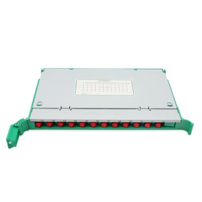 China High Quality FTTH FTTB FTTX Network FTTH 12 ABS Fiber Optic Splice Cassette Left Tray for sale