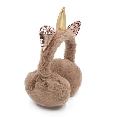 China Unicorn earmuffs with gold sequins EM19100001 for sale