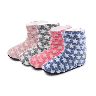 China Plush Anti-Slippery Design Slippers Indoor Shoes Warm Winter Soft Home Boots For Women Winter Slipper Cute Boots for sale