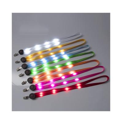 China Glitterring Function LED Lanyard Neck Strap With LED Light for sale