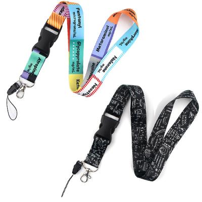 China Polyester Equation ICU Mobile Phone Lanyard Detachable USB Flash Drive Camera Lanyard for sale