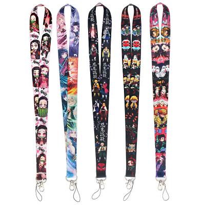 China Polyester Wholesales Anime Cartoon Character Lanyards For ID Badge Phone Holders for sale