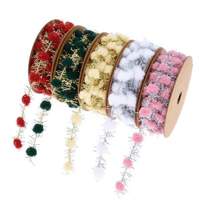 China Viable Fringe Pom Pom Trim Ribbon Sewing Christmas Ball for Home Decor for sale