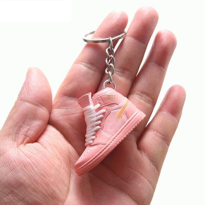 China AJ 3D Eco-Friendly Mini Sneaker Shoes Key Chain Basketball Shoes Ring Bag Pendant Boyfriend Gift for sale