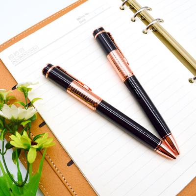 China office & School Pen Custom Logo Classic Luxury Black Gold Balance Ball Pen For Gift Business Office Metal Ballpoint Pens for sale