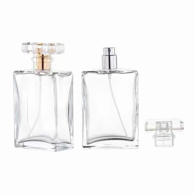 China wholesaleglassPerfect Personal Care Mini Spray Bottle 50ml 100ml Square Perfume Bottle Refillable Luxury Perfume Bottle for sale