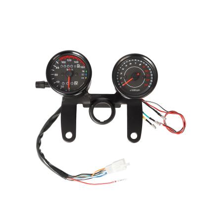 China Fit For Most Motorcycles 12V Motorcycles Dual Gauge Tachometer Tachometer Kit Fit For All Tradition Motorbike Motorcycle Gear Accessories for sale