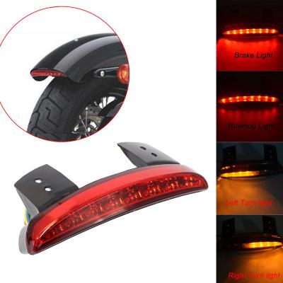 China High Quality ABS+LED Lens Damper Edge Black Red Black Clear Motorcycle LED Stop Running Rear Brake Tail Light for sale