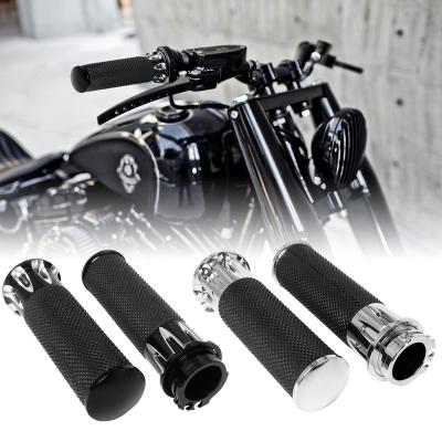 China High Quality CNC Billet Alumin Motorcycle Customization 25mm Metal Handle Bar Grips Retro Handlebar Grips Hand Grips For Harley Sportster 1200 883 XL for sale