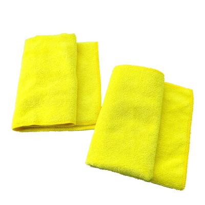 China Shop Supplies Wholesale Nanoscale Microfiber Auto Wash Sustainable High End Yellow Double Car Cleaning Dry Towel 40 Pack 60 for sale