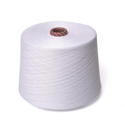 China High Quality Anti-bacteria Ring Spun 100% Raw White Polyester Ne 18/1 Spun Yarn 16/1 for sale