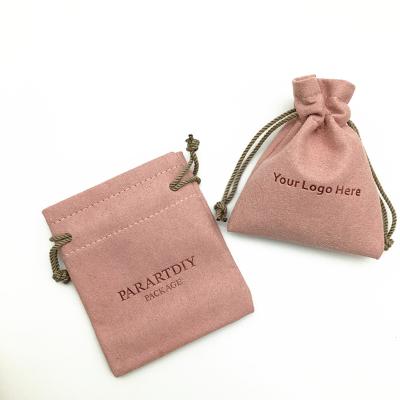 China Suitable for Custom Jewelry SheepSew 8*13cm Microfiber Packaging Jewelry Packaging Bag Drawstring Pouch With Logo for sale