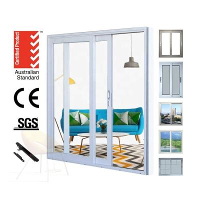 China Magnetic Screen Aluminum Horizontal Sliding Windows / Aluminum Double Glazed Glass Window And Sliding Doors Comply With Australian Standards for sale