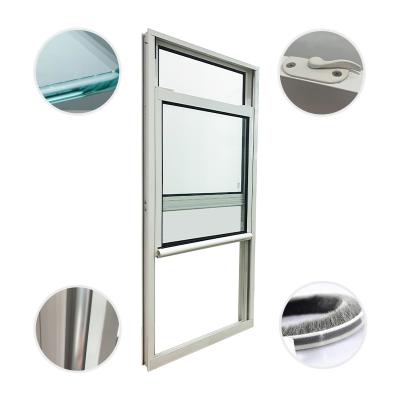 China Wholesale Magnetic American Style White Aluminum Glass Screen Single Hung Window For Sale for sale