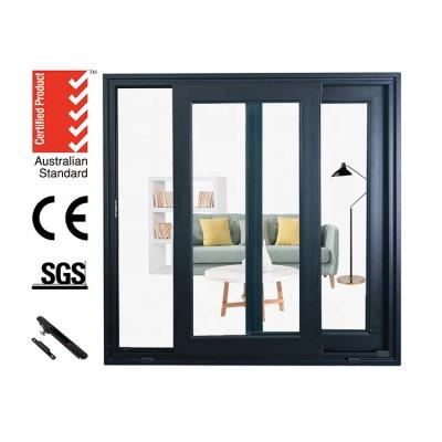 China Magnetic Screen Piece Simple Design Cheap Aluminum Sliding Window / Casement Window With Double Glazed for sale