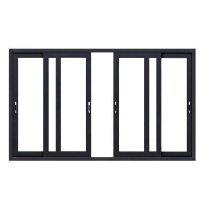 China Folding Screen China Made Price For Aluminum Frame Double Tempered Glazed Sliding Glass Window Price With Strip Lock For Aluminum Windows for sale