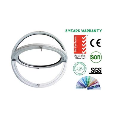 China Screen Magnetic Best Selling Aluminum Circular Window Round Window That Open With Tempered Clear Glass for sale