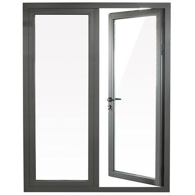 China Modern Double Tempered Glazing Interior Aluminum Patio Casement Glass Door For Aluminum Doors for sale