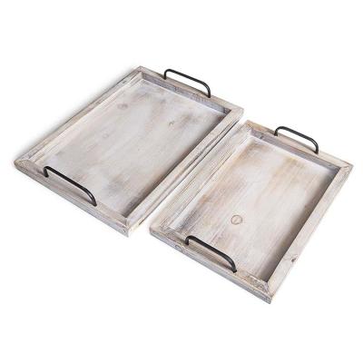 China Sustainable Factory Food Serving Trays Natural Wooden Serving Trays Home Decor Trays for sale