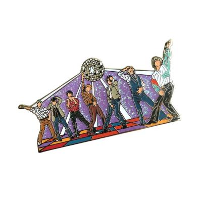 China Europe K-POP Star Metal Pin Badge Hard Enamel Silver Lapel Pins for sale