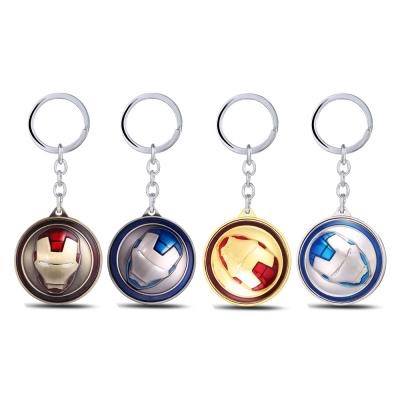 China Iron Man Promotional Hot Sale Gifts Custom Metal Key Chain Rotating Key Chain for sale