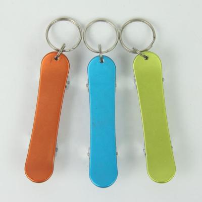 China Cheap Promotional Gifts Skateboard Key Chain Custom Printing Aluminum Bottle Opener for sale