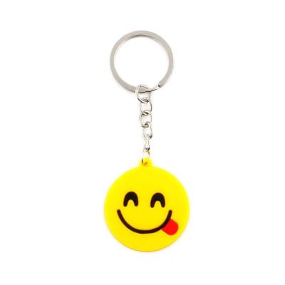 China Smile Plastic High Quality Plastic Tongue Key Chain PVC Soft Custom Key Chain for sale