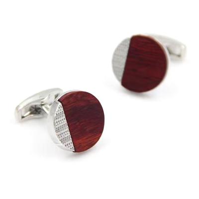 China Souvenir Fashion Fresh New Design Wooden Cufflink For Men With Cufflink Box for sale