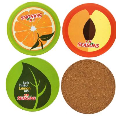 China Sustainably Waterproofing Custom Cup Cork Coaster MDF Square Coaster for sale