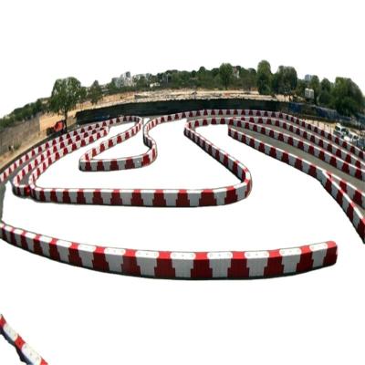 China Easily Assembled Hot Selling High Quality Plastic Outdoor Karting Track Road Barrier for sale