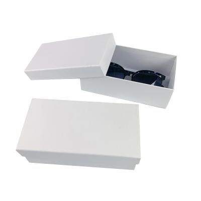 China White Paper Cardboard Luxury Custom Logo Sunglasses Packaging Boxes With Glasses for sale