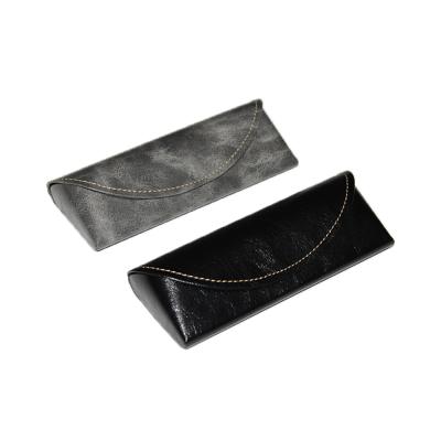 China Handmade Case Carry Custom Logo Sunglasses Case Easy Luxury Fashionable Leather String PU Eco-friendly for sale