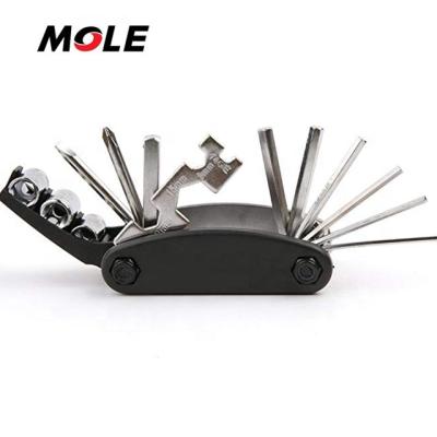 China Bike Repair Mole 16 In 1 Bike Repair Tool Kit Bike Multi-funct Essential Tools To Wear Name Tool Kit List Hot Sales for sale