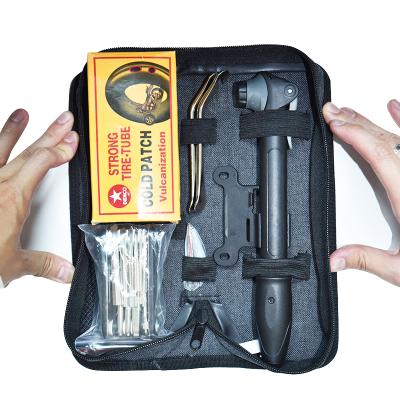 China Bike Repair Bag And Bicycle Tire Pump Safety Emergency All In One Bike Tools Bag Bicycle Repair Bike Tool Kit for sale