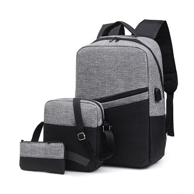 China With New Amiqi USB Factory Travel Laptop Bags Backpack Set P288 3pcs Mens Business School Laptop Backpack With Custom for sale