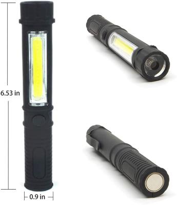 China 160ml Battery A.C.A. Convenient Mini Led Flashlight Portable Pocket Super Bright COB Pen Light for sale