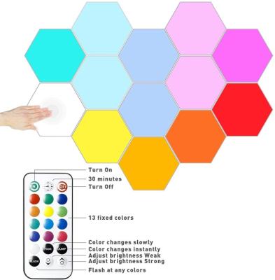 China New Sale Modern Hexagonal Creative Hexagonal Honeycomb Night Lights Of LED Wall Lamps Wall Lamps for sale