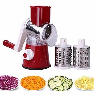 China Manual Rotary Cheese Grater Round Tumbling Box Shredder Drum for Shredding Vegetables for sale