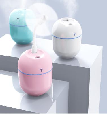 China 220ml Portable Ultrasonic Air Humidifier with LED Night Lamp and USB Aroma Diffuser for sale