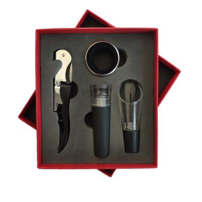 China Acero inoxidável Red Seahorse Knife Gift Box Bar Tools Tipo Corkscrew Wine Opener Set à venda