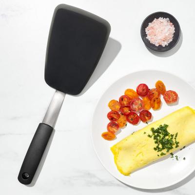 China Stocked 2 Pack 600F Heat Resistant Non-Stick Flipping Eggs Silicone Spatula 149 115G for sale