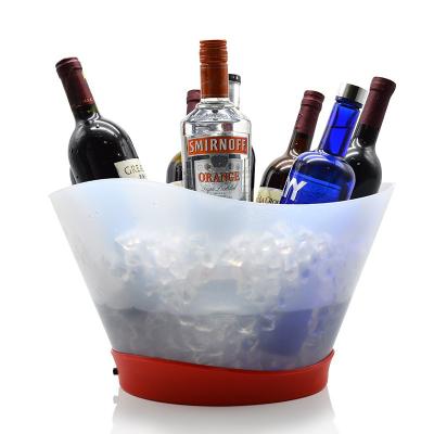 China 12L Rechargeable Light Up Painting Laser LED Ice Bucket for Champagne and Wine Bottle for sale